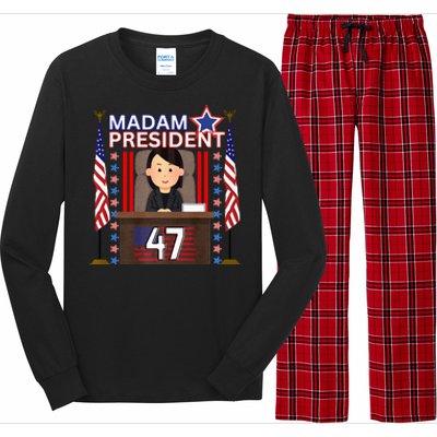 Madam President Kamala Harris 47th President Potus Premium Long Sleeve Pajama Set