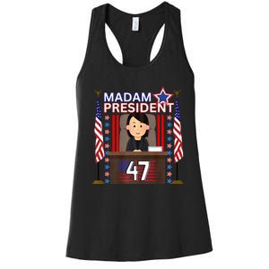 Madam President Kamala Harris 47th President Potus Premium Women's Racerback Tank