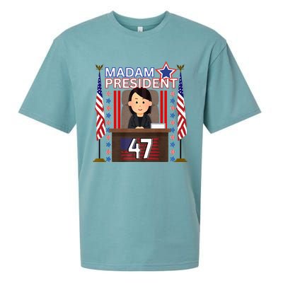 Madam President Kamala Harris 47th President Potus Premium Sueded Cloud Jersey T-Shirt