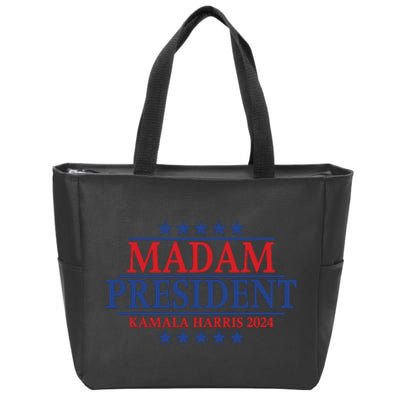 Madam President Kamala Harris 2024 Vote Democrat Beat Trump Zip Tote Bag