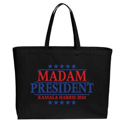 Madam President Kamala Harris 2024 Vote Democrat Beat Trump Cotton Canvas Jumbo Tote