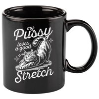My Pussy Loves A Good Stretch Cat 11oz C Handle Ceramic Mug