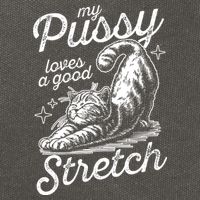My Pussy Loves A Good Stretch Cat Cotton Canvas Backpack