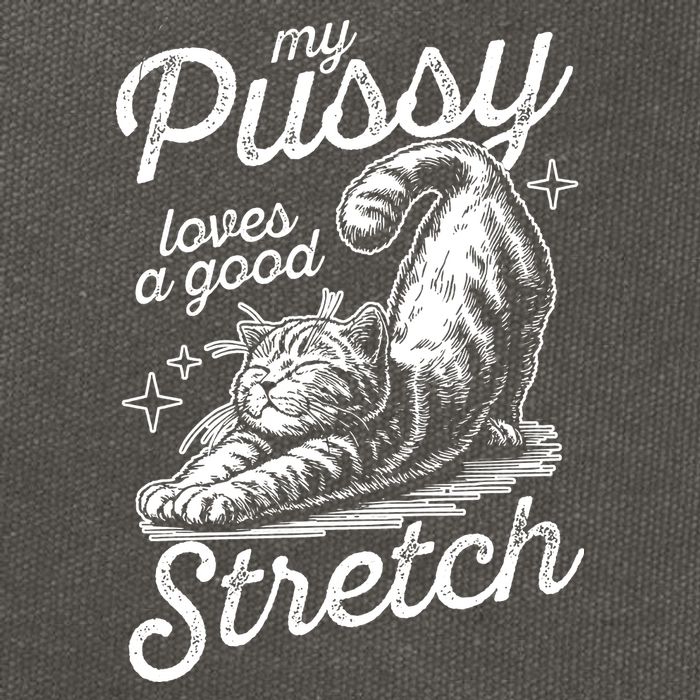 My Pussy Loves A Good Stretch Cat Cotton Canvas Backpack