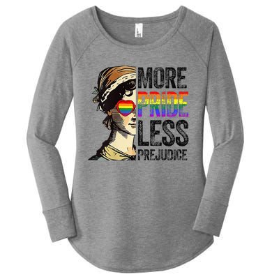 More Pride Less Prejudice Lgbt Gay Proud Ally Pride Month Women's Perfect Tri Tunic Long Sleeve Shirt