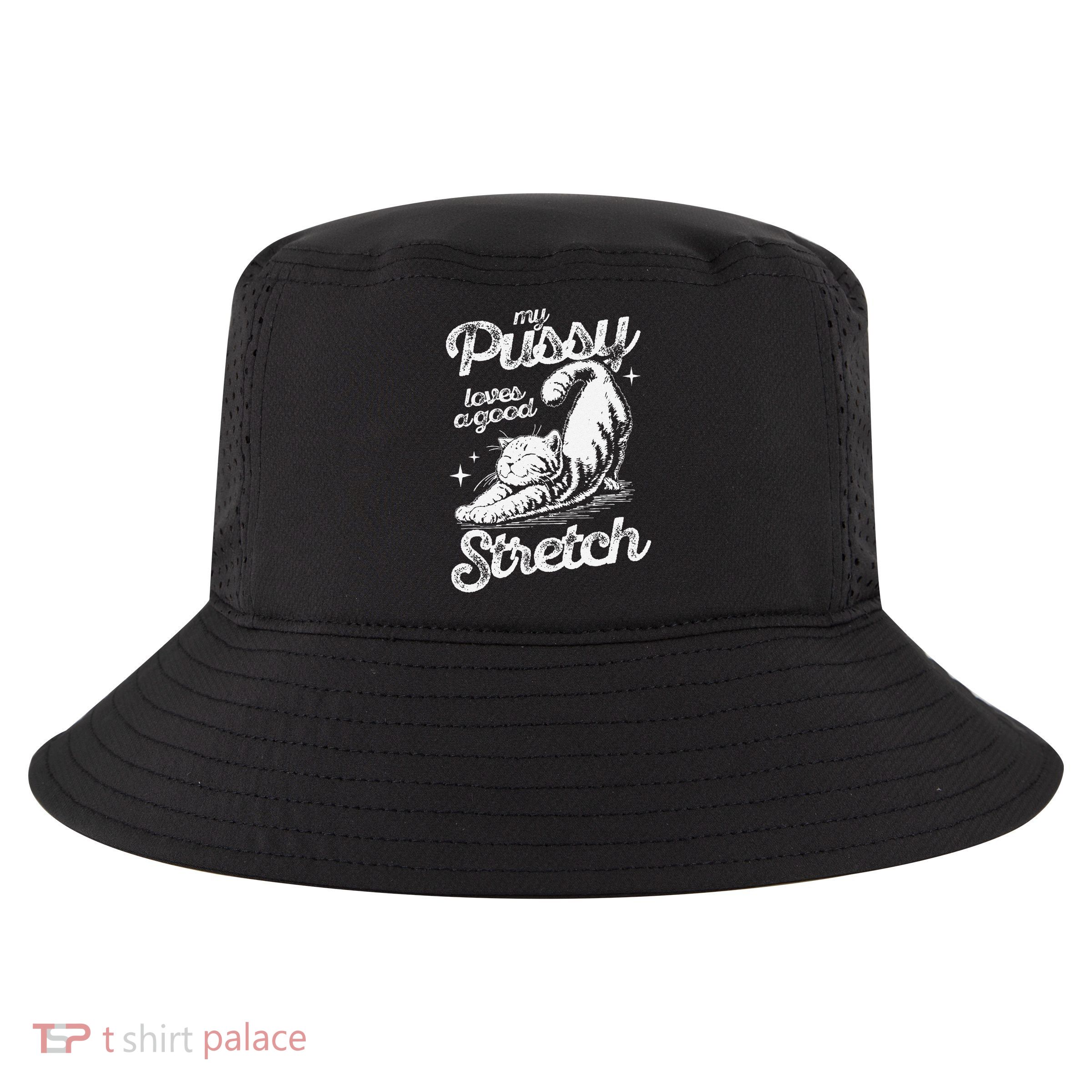 My Pussy Love A Good Stretch Funny Raunchy Cat Funny Meme Cool Comfort Performance Bucket Hat