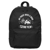 My Pussy Love A Good Stretch Funny Raunchy Cat Meme 16 in Basic Backpack
