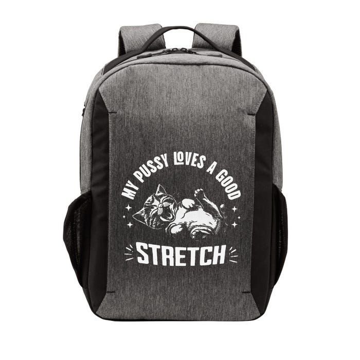 My Pussy Love A Good Stretch Funny Raunchy Cat Meme Vector Backpack