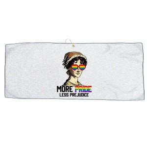 More Pride Less Prejudice Lgbt Gay Proud Ally Pride Month Large Microfiber Waffle Golf Towel