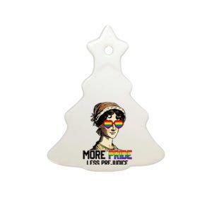 More Pride Less Prejudice Lgbt Gay Proud Ally Pride Month Ceramic Tree Ornament