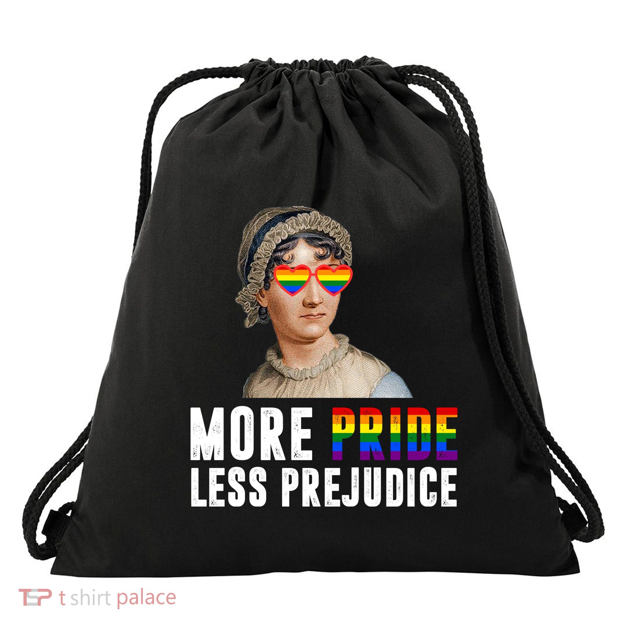 More Pride Less Prejudice Pride Month Drawstring Bag