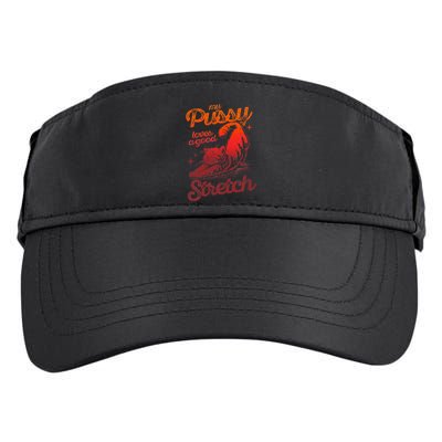 My Pussy Love A Good Stretch Funny Raunchy Cat Humor Meme Adult Drive Performance Visor