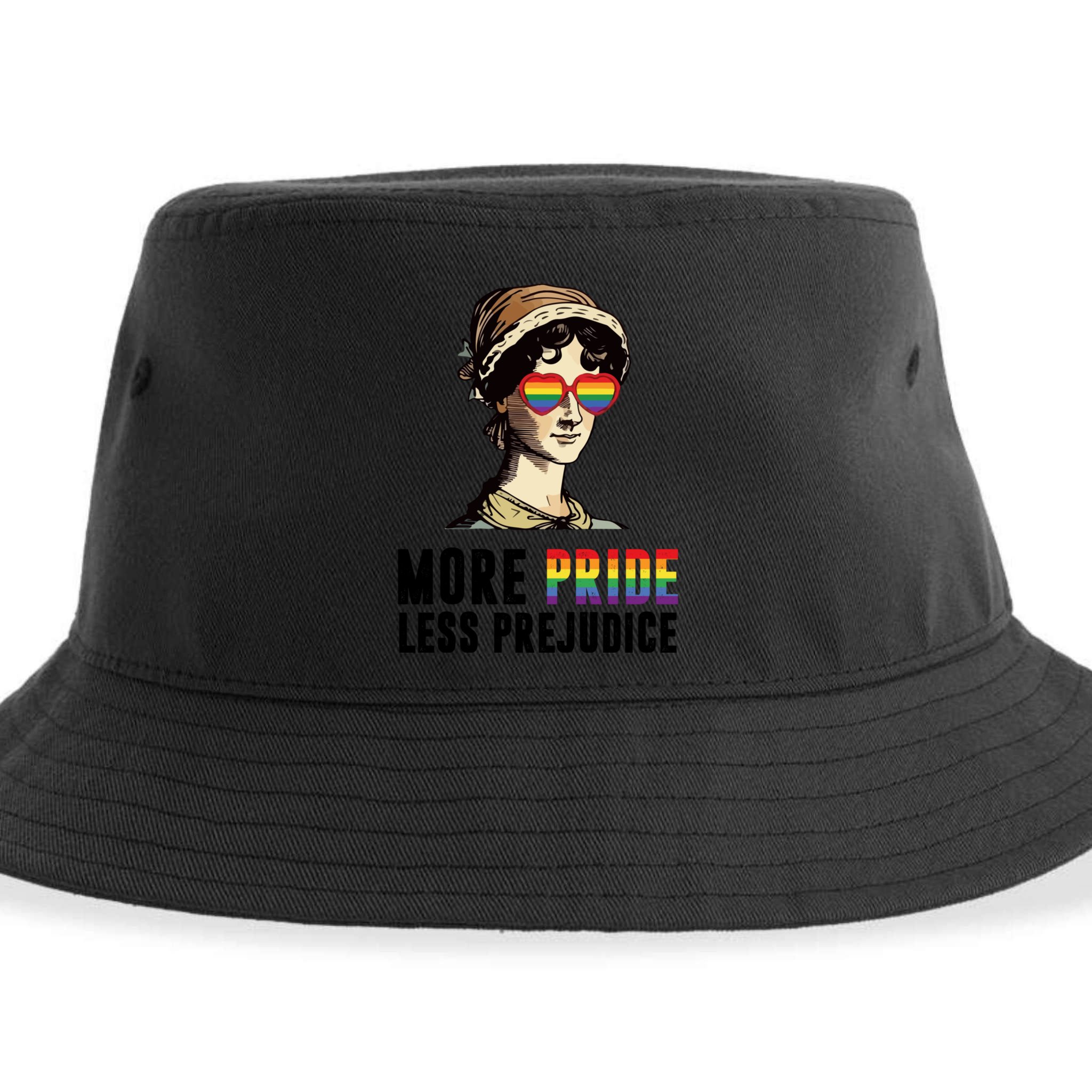 More Pride Less Prejudice Lgbt Gay Proud Ally Pride Month Sustainable Bucket Hat