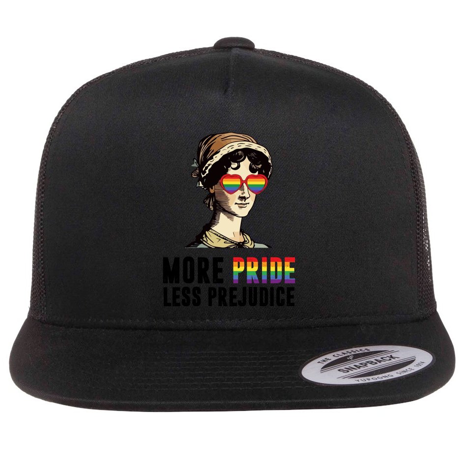 More Pride Less Prejudice Lgbt Gay Proud Ally Pride Month Flat Bill Trucker Hat