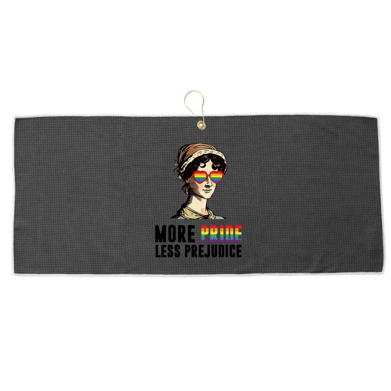 More Pride Less Prejudice Lgbt Gay Proud Ally Pride Month Large Microfiber Waffle Golf Towel