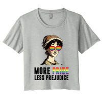 More Pride Less Prejudice Lgbt Gay Proud Ally Pride Month Women's Crop Top Tee
