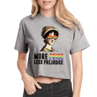 More Pride Less Prejudice Lgbt Gay Proud Ally Pride Month Women's Crop Top Tee