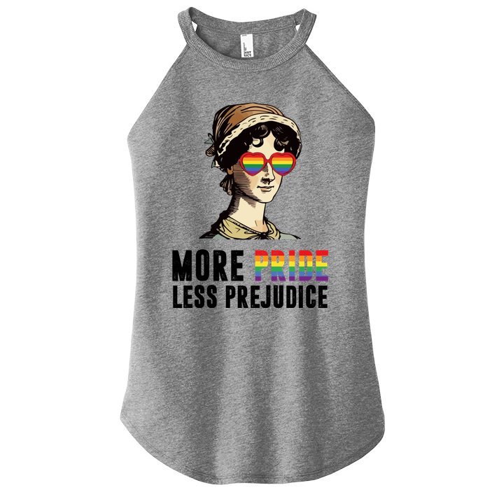 More Pride Less Prejudice Lgbt Gay Proud Ally Pride Month Women's Perfect Tri Rocker Tank