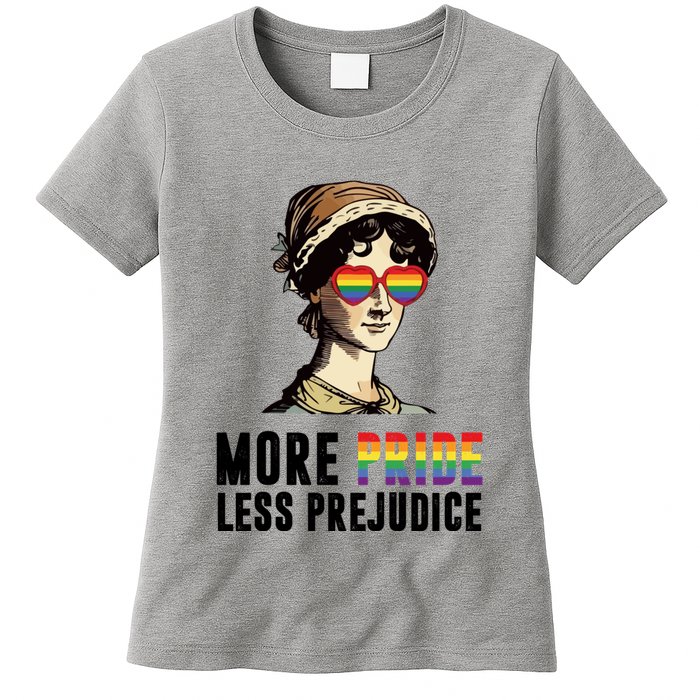 More Pride Less Prejudice Lgbt Gay Proud Ally Pride Month Womens T-Shirt
