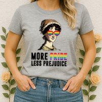 More Pride Less Prejudice Lgbt Gay Proud Ally Pride Month Womens T-Shirt