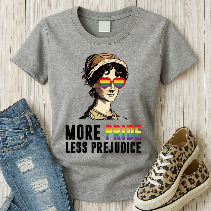 More Pride Less Prejudice Lgbt Gay Proud Ally Pride Month Womens T-Shirt