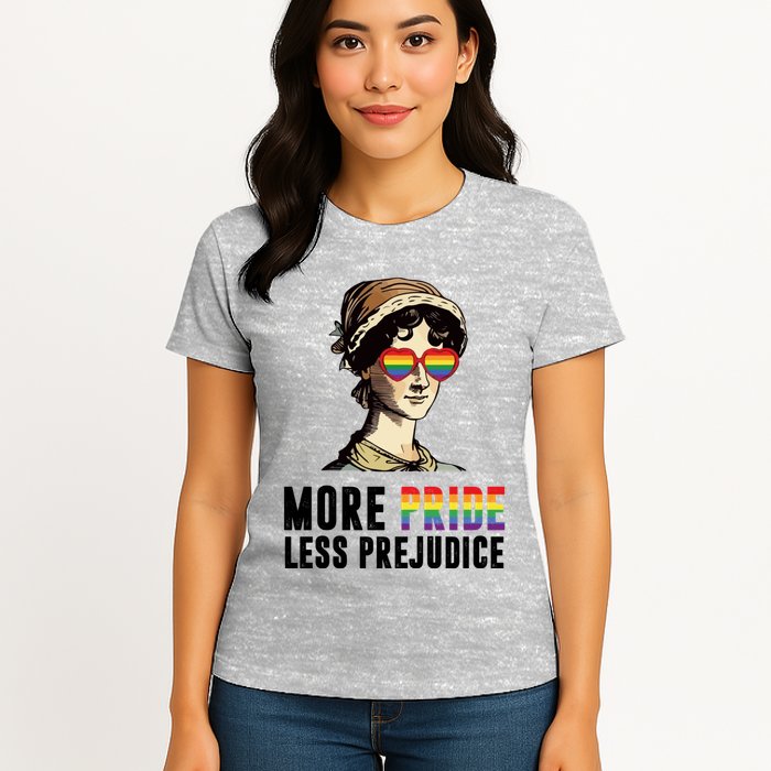 More Pride Less Prejudice Lgbt Gay Proud Ally Pride Month Womens T-Shirt