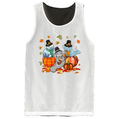 Manatee Pumpkin Leopard Buffalo Plaid Fall Thanksgiving Mesh Reversible Basketball Jersey Tank