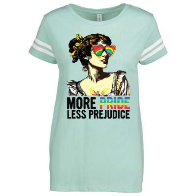 More Pride Less Prejudice Lgbt Pride Month More Pride Enza Ladies Jersey Football T-Shirt