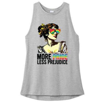 More Pride Less Prejudice Lgbt Pride Month More Pride Ladies PosiCharge Tri-Blend Wicking Tank