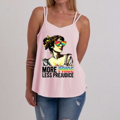 More Pride Less Prejudice Lgbt Pride Month More Pride Women's Strappy Tank