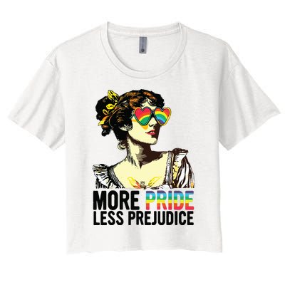 More Pride Less Prejudice Lgbt Pride Month More Pride Women's Crop Top Tee