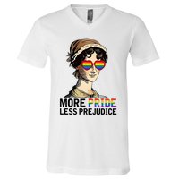 More Pride Less Prejudice V-Neck T-Shirt