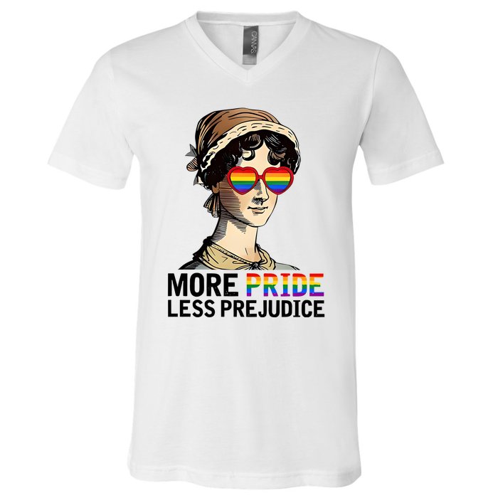 More Pride Less Prejudice V-Neck T-Shirt