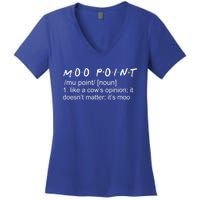 Moo Point Like A Cow’s Opinion It Doesn’t Matter It’s Moo Gift Women's V-Neck T-Shirt