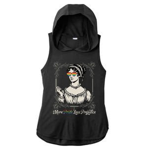 More Pride Less Prejudice Lgbt Rights Ladies PosiCharge Tri-Blend Wicking Draft Hoodie Tank