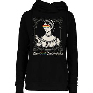 More Pride Less Prejudice Lgbt Rights Womens Funnel Neck Pullover Hood