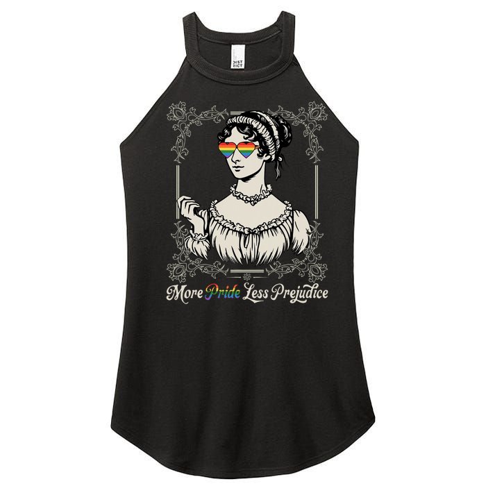 More Pride Less Prejudice Lgbt Rights Women's Perfect Tri Rocker Tank