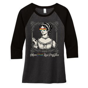 More Pride Less Prejudice Lgbt Rights Women's Tri-Blend 3/4-Sleeve Raglan Shirt