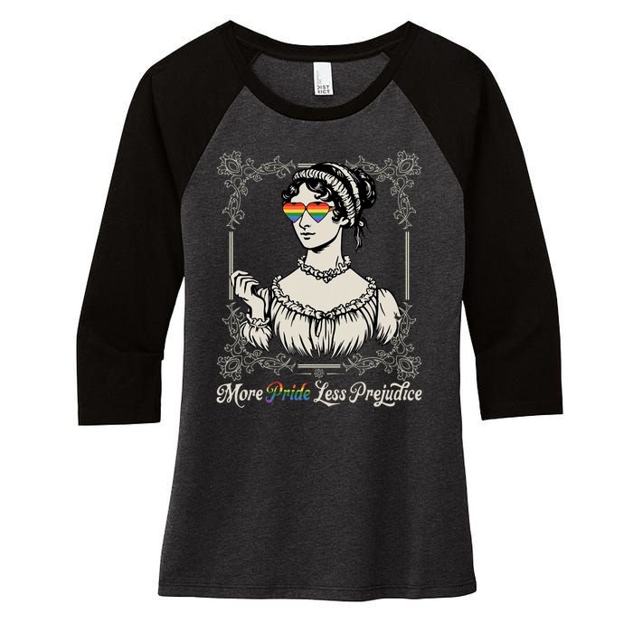 More Pride Less Prejudice Lgbt Rights Women's Tri-Blend 3/4-Sleeve Raglan Shirt