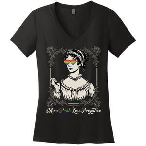 More Pride Less Prejudice Lgbt Rights Women's V-Neck T-Shirt