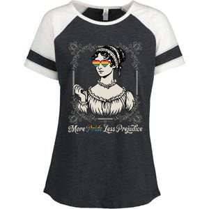 More Pride Less Prejudice Lgbt Rights Enza Ladies Jersey Colorblock Tee