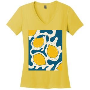 Matisse Painting Limon Aesthetic Art Earthy Abstract Autumn Women's V-Neck T-Shirt