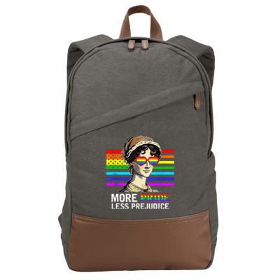 More Pride Less Prejudice Lgbt Gay Proud Ally Pride Month Cotton Canvas Backpack