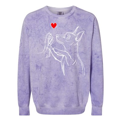 Min Pin Love Miniature Pinscher Dog Mom Colorblast Crewneck Sweatshirt