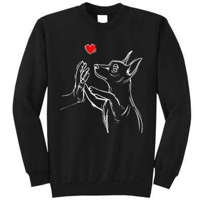 Min Pin Love Miniature Pinscher Dog Mom Sweatshirt