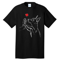 Min Pin Love Miniature Pinscher Dog Mom Tall T-Shirt