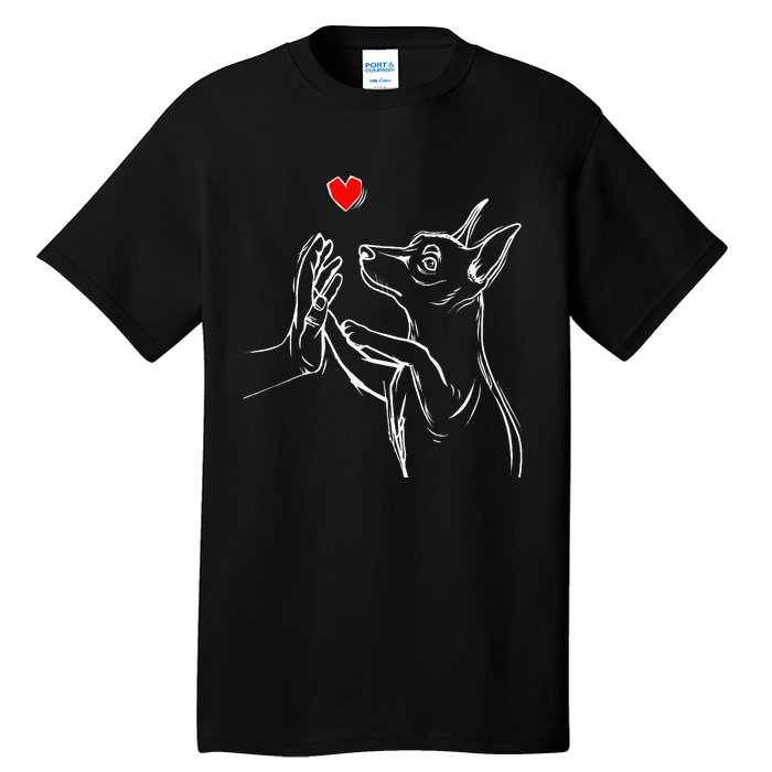 Min Pin Love Miniature Pinscher Dog Mom Tall T-Shirt