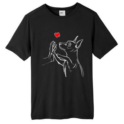 Min Pin Love Miniature Pinscher Dog Mom Tall Fusion ChromaSoft Performance T-Shirt