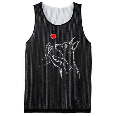 Min Pin Love Miniature Pinscher Dog Mom Mesh Reversible Basketball Jersey Tank