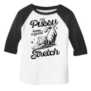 My Pussy Love A Good Stretch Funny Raunchy Cat Toddler Fine Jersey T-Shirt